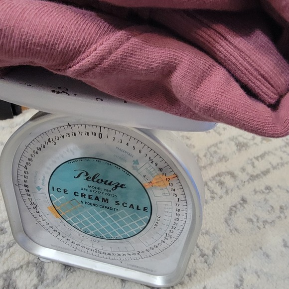 Pact Organic Cotton Pullover Sweatshirt Side Split Raw Hem Sz M Plum Mauve EUC - Picture 11 of 11